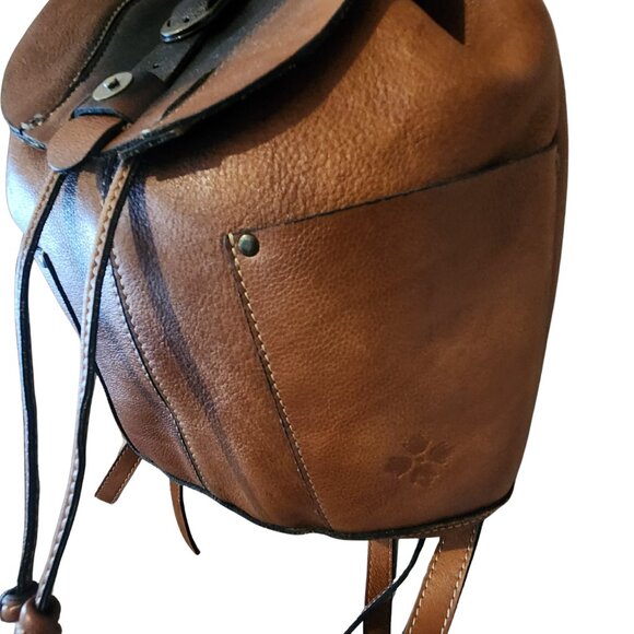 Patricia Nash Vasto Style Italian Leather Drawstring Backpack - Picture 3 of 8